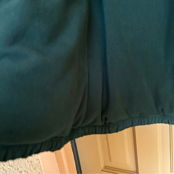 OLD NAVY Women Sz Medium Wool Blend Puffer Vest Green Quilted Zip Up Fleece - Picture 5 of 14